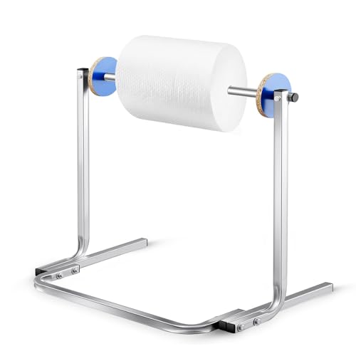 Dispenser per rotolo di pluriball, supporto per rotolo da pavimento, supporto verticale per rotolo di carta manuale, per imballaggi e spedizioni in movimento