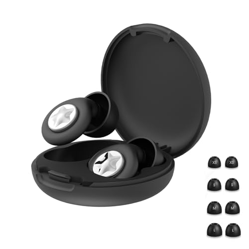 #rémunéré #Amazon<br>Bouchons d'Oreilles pour Dormir 45dB Bouchons d'Oreilles Réutilisables Réduisant le Bruit avec 8 Embouts en Silicone Souple pour Sommeil Étudier Se Concentrer Voyager et Concerts