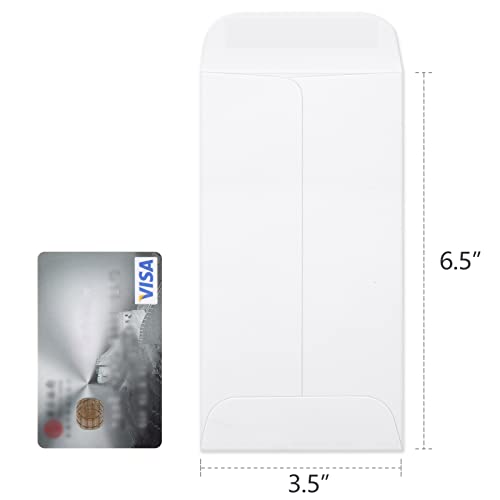 Valbox 3.5X6.5 Money Envelopes, White Kraft #7 Coin Envelopes, Small Parts Envelope With Gummed Flap For Seed, Cash, Budgeting (Pack Of 100) #TOP1