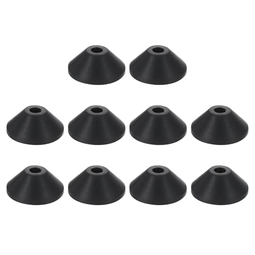 QUARKZMAN - QUARKZMAN Lot de 10 rondelles en caoutchouc, M6, antidérapants, pour éviter les fuites de conteneurs de toilettes, boulons de cuvette et réparation des toilettes, noir