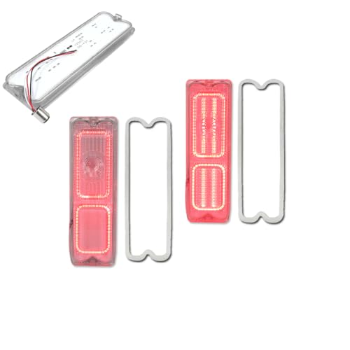 KENRTIR for 1967 1968 1969 1970 1971 1972 Chevy C10 GMC Pickup Truck Rear Tail Brake Light Tailight Clear Lens Red LED Lamp with Gaskets