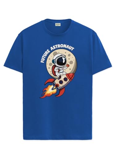 Image of ADRO T Shirts for Boys & Girls | Astronaut Printed T-Shirt | Ages 3-14 | 100% Cotton Round Neck Tshirt for Boys