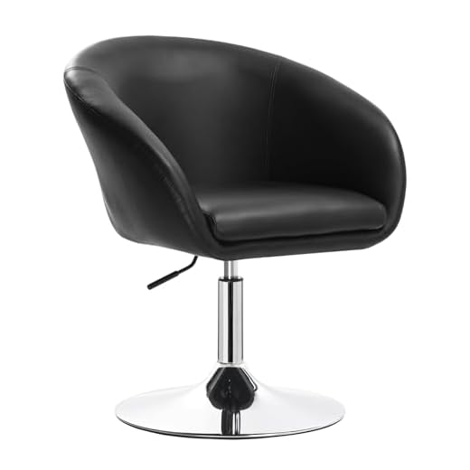 WOLTU BH24sz-1,1 X Fauteuil de bar réglable en hauteur siège en similicuir design avec dossier,Noir