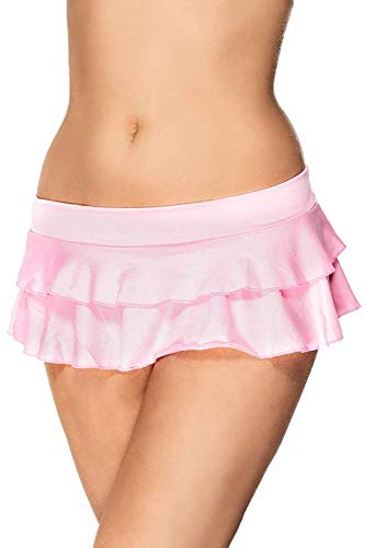 Image of Women's Poly Lycra Flirty Double Layered Ruffle Summer Trendy Mini Skirt Dress
