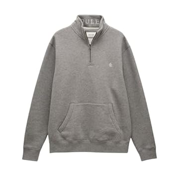 Joules Felpa Jenkins con zip a un quarto, Grigio, XL