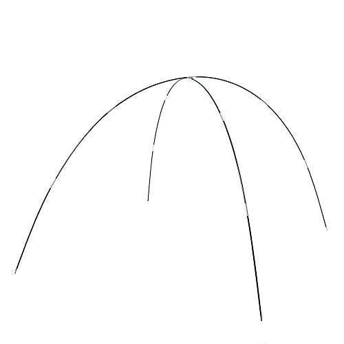 VANZACK Fiberglas Zeltstangen Ersatz - 2 Stück 3,5m Für Doppelzelt