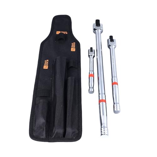 plplaaoo Jeu de 3 clés à douille flexibles de type F, haute résistance, pour réparation, entretien, mécanique professionnelle, acier au chrome vanadium, outils durables