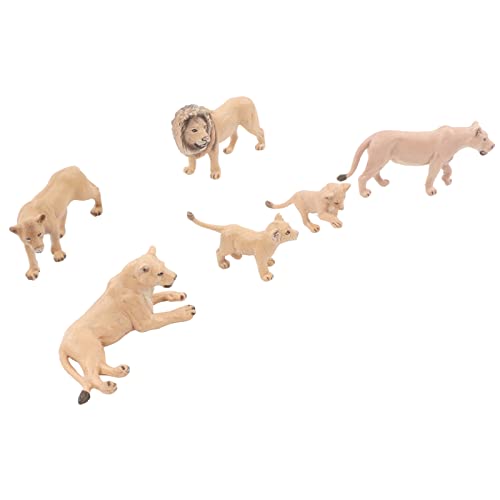 Brinquedos de Leões, Conjunto de Modelos de Leões, Conjunto de Modelos de Leões Com 6 Unidades, Mini