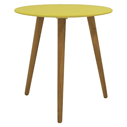 Image of Shoppee Foldable Oval Shaped Bed Side Table for Coffee Tea & Living Room Beauty Full Table (Wood ,Large, Yellow)