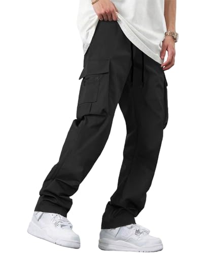 Image of Noble Monk Men's Cargo Pant | Drawstring | Solid Cargo | Multi Pockets Trackpant