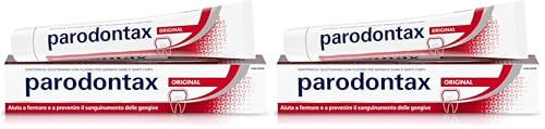 Parodontax Dentifricio Original, per Gengive Sane e Denti Forti, Uso Quotidiano, Alito Fresco, Gusto Migliorato, 75ml (Confezione da 2)