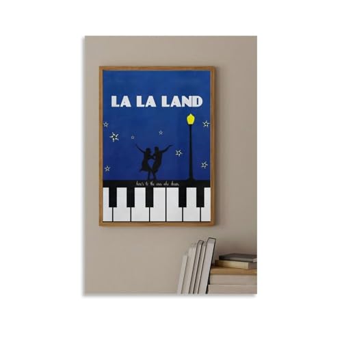 RWTWQGEQWGR Poster artistico da parete La La Land con copertina estetica decorativa, 20 x 30 cm, senza cornice