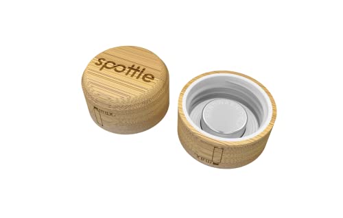 spottle® coperchio di ricambio in acciaio inox e bambù per bottiglie di vetro, Tappo di originale per Bottiglia d'Acqua da 500 ml, 750 ml e 950ml (Coperchio di bambù senza cappio (old))