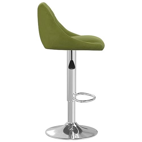 Tabourets de bar en velours haut de gamme et acier chromé pivotant - 6