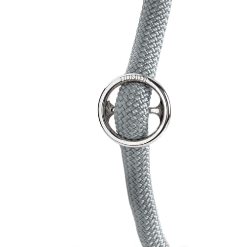 Hunter Retriever-Hundeleine Freestyle EIBY, Farbe: grau, stufenlos verstellbar, integrierte Halsung, Robustes, wetterfestes Polyamid-Tau, pflegeleicht, mit Lederkappen, griffig, Größe: 10/170