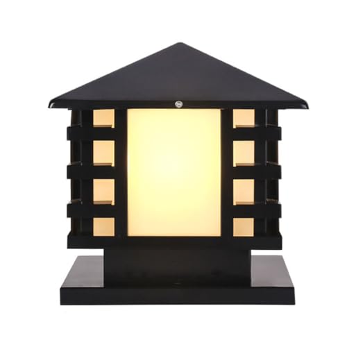 Elegante lanterna nera impermeabile per esterni, per recinzioni in legno, cancello, portico, portico, passerella e giardinoElegante decorazione esterna