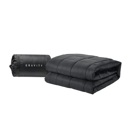 Gravity Blanket Travel Weighted Blanket, Flex Weighted Blanket, 10 Lbs Black 40"X60", Original Weighted Blanket For Sleep, Compact Blanket For Traveling & Outdoors, Carrying Bag Included #TOP23