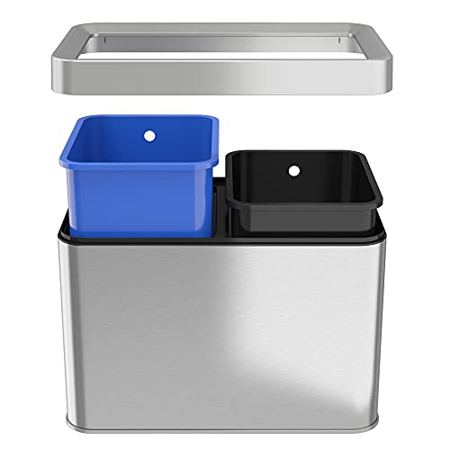 iTouchless-53-Gallon-Dual-Compartment-Slim-Open-Top-Waste-Bin-for-Trash-Can-Recycle-Container-20-Liter-Stainless-Steel-Wastebasket