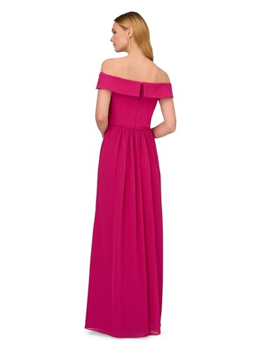 Image of Adrianna Papell Womens Crepe Chiffon Gown