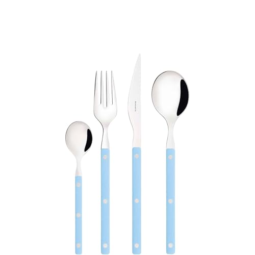 BUGATTI, Allegra, Ménagère de 24 couverts en acier inoxydable 18/10, Service de couverts pour 6 personnes comprenant 6 cuillères, 6 fourchettes, 6 couteaux...