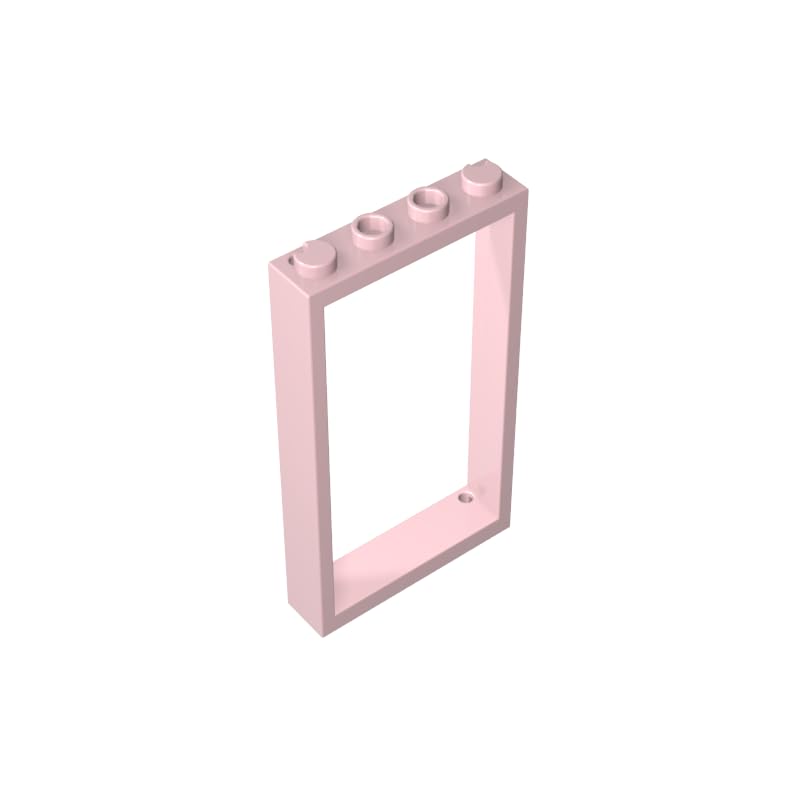 Gobricks 60596 Door Door Frame 1x4x6 Type 2 10 Pieces GDS-874 Compatible with Lego Building Blocks Color:light pink — image 1