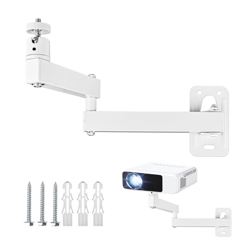 lemgyiamz Faltbare Beamer Wandhalterung, Beamer Halterung Wand mit 360° Schwenkarm, Multi-Winkel Verstellbare Projector Stand, Beamer Halterung Decke für Heimkino, Spielzimmer,...