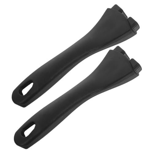 TOBBOMEY 2 Piezas Mango para Sartén de Ergonómico Antiescaldado y Antideslizante Recambio Práctico y Resistente para Utensilios de Cocina Paquete de Negro