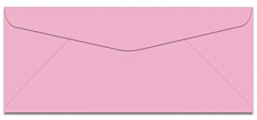 PINK No 10 (4-1/8-x-9-1/2) 24T Vellum (offset) Envelopes 500-PK - Econo #10 Envelopes holds letter paper folded 3-way - Colorful Professional and DIY