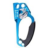 Azarxis Hand Ascender Climbing Mountaineering 8-13MM Rope with Ergonomic Handled Aluminum Alloy Ascender Rappelling Gear Equipment for Rock Tree Arborist Caving Rescue (Blue - Right Hand)
