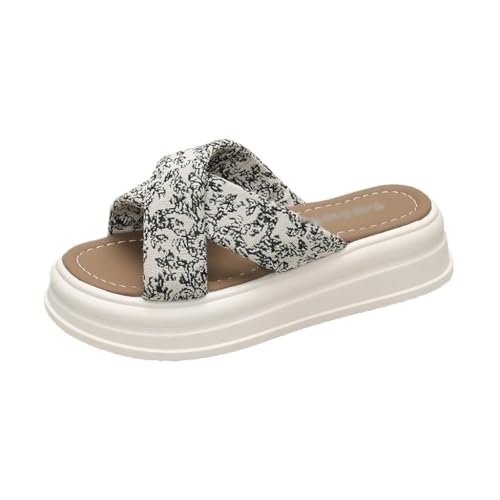 HBJWOV Sandals with Skirts Women S Thick Soled Roman Shoes for Comfort Sandals for External Wear