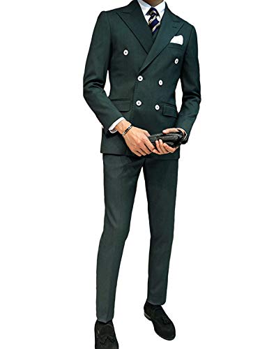 Costume trois pièces à double boutonnage pour homme adepte d'élégance classique
