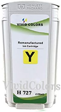 Vivid Colors Replacement 727 Ink Cartridge Yellow B3P21A Ink Cartridge for Plotter T920 T930 T1500 T1530 T2500 T2530 Printer Model