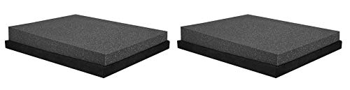 Rockville Pair Iso-8 Studio Monitor Isolation Pads for 8" Speakers, High-Density Acoustic Foam, Angle Adjustable, Reduces Vibrations, for Home Studio Recording Monitors