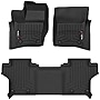 WeatherTech FloorLiner Custom Fit Floor Mats for Land Rover / Range Rover Defender 90 - 1st & 2nd Row (441629-1-5), Black