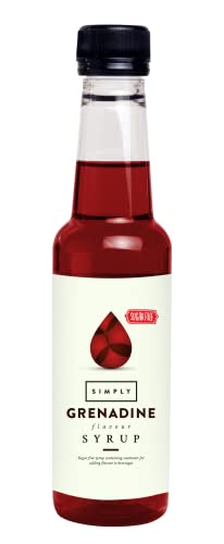 Simply Sugar Free Grenadine Syrup Low Calorie Vegan & Nut Free Flavoured Syrup for Coffee Cocktails & Baking (250ml)