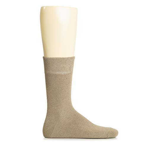 Hugh Ugoli Mens Cotton Dress Socks, Plain Colors, Regular Fit, Crew, Casual Socks, Shoe Size 6 to 15 (3 Pack)3