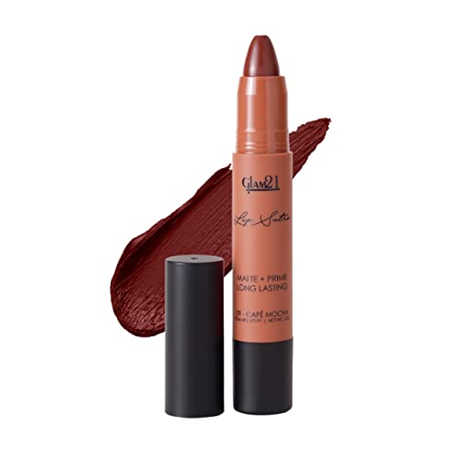 Image of Glam21 Lip Sutra Non-Transfer Crayon Lipstick |Lightweight & Longlasting| Creamy and comfortable on lips -2.8 gm | Cafe Mocha-09