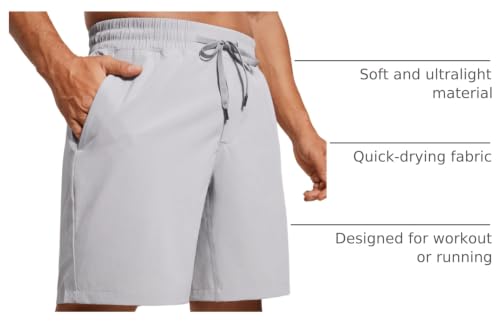 Image of CRZ YOGA Linerless Workout Shorts 7'' | Lightweight, Quick Dry, Running, Pockets, for Men