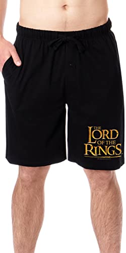 The Lord Of The Rings Mens' Movie Film Title Logo Sleep Pajama Shorts