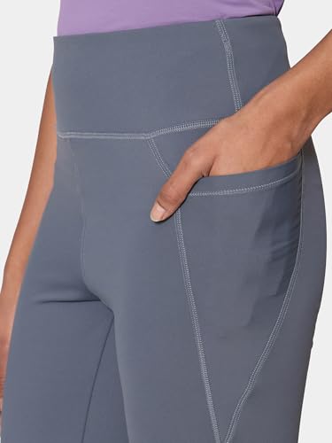 Image of Enamor High Rise Full Length Pull on Boot Cut Active Pant for Women - Relaxed Fit, Quick Dry, Antimicrobial - A402