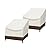 Amazon Basics Outdoor Patio Deep Lounge Chair Cover, Set of 2, Beige/Tan