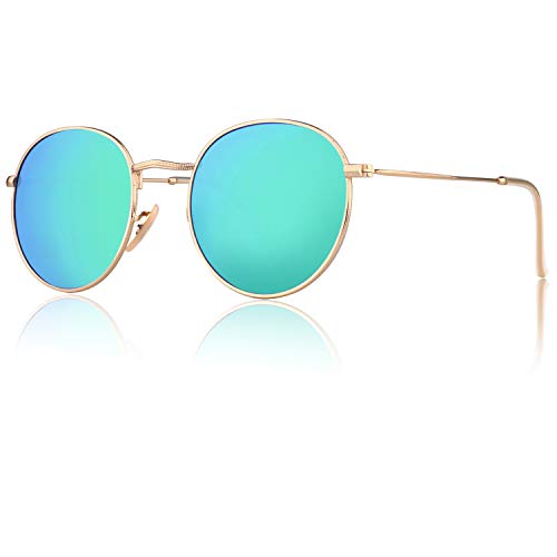 Image of CGID Retro Round Polarized Sunglasses Men Womens Circle Hippie Shades E01