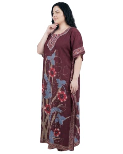 Image of Oussum Women Kaftan Plus Size Polyester Summer Lightweight Caftan Swimsuit Cover Ups Maxi African Mumu Lounge House Dress