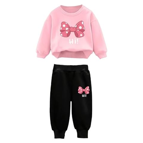 RUNQHUI Ensemble Survêtement Fille 3-4 ans Cover