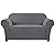 Stretch Sofa Slipcover 1 Piece Sofa Cover for 2 Cushion Couch Furniture Protector/Cover Couch with Elastic Bottom Soft and Durable Sofa Cover Pet Protector (Loveseat, Gray)