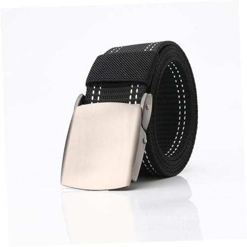 CLISPEED Canvas Tactical Belt for Men Women Outdoor Training Waist Band Black Adjustable3