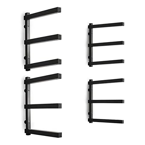 CLEAR STYLE Lumber Storage Rack and Wood Organizer Heavy Duty Metal Rack with 3-Level Wall Mount Levels up to 360LBS Perfect for Garage Storage 2 Pack Cover