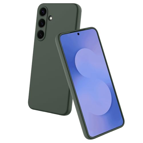 Image of Back Cover for Samsung Galaxy S25 FE 5G | Full Camera Protection | Premium Liquid Silicon Case | Flexible Bumper Case for Samsung Galaxy S25 FE 5G (Military Green)