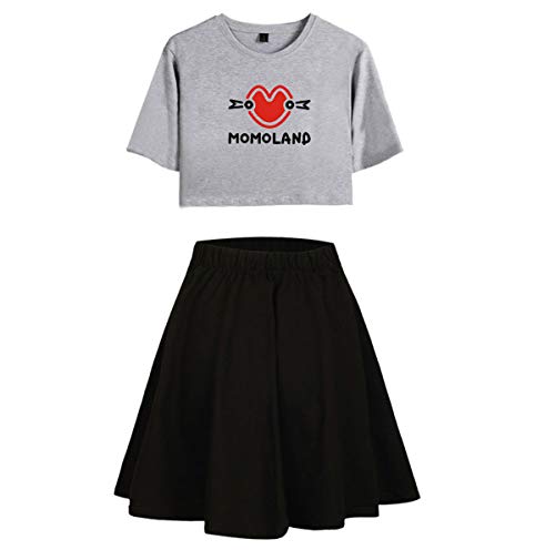 Mujeres Conjuntos de Dos Piezas MOMOLAND Blusas y Tops para Damas Chándales Activos Exposición Tops en el Ombligo HYEBIN YEONWOO Jane TAEHA NAYUN Daisy (2,S)