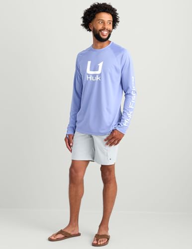 HUK Men's Icon Crew, Long-Sleeve Performance Fishing Shirt2